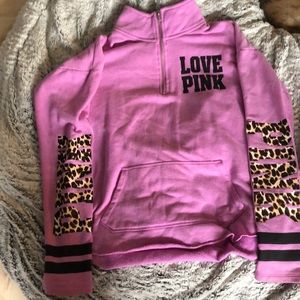 VS-Pink quarter-zip sweatshirt